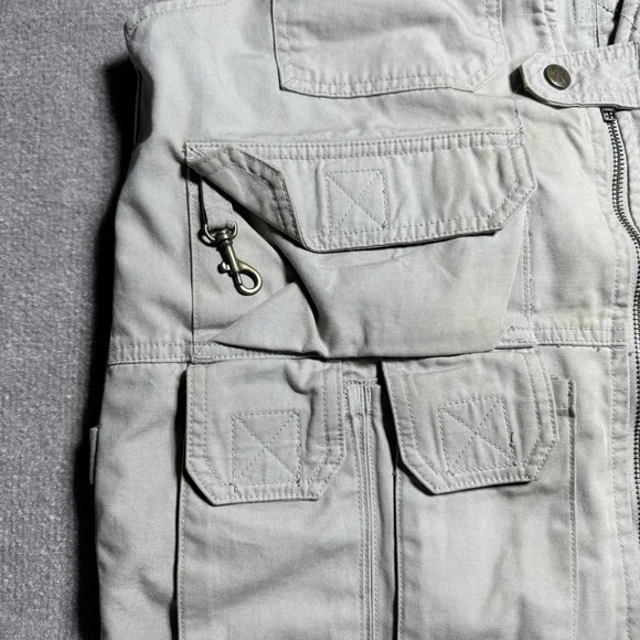 Royal Robbins 5.11 Tactical Vest Mens Medium Khaki Canvas 15 Pockets Safari - Picture 11 of 16